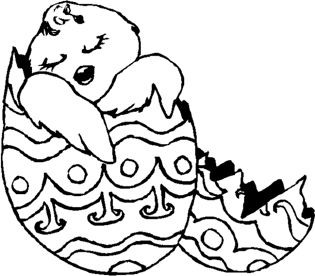 650x570 Easter Chick Coloring Pages