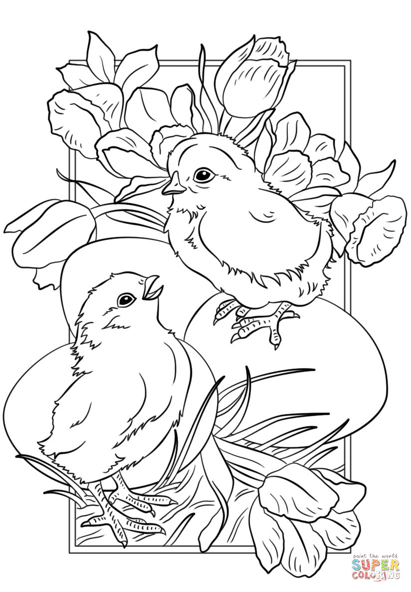 824x1186 Easter Chicks Coloring Page Free Printable Coloring Pages