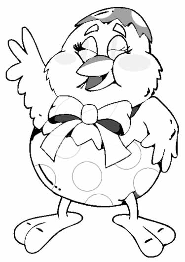 375x530 Happy Easter Chick Coloring Pages