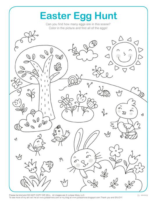 540x700 Easter Egg Hunt Math Activity Amp Coloring Page