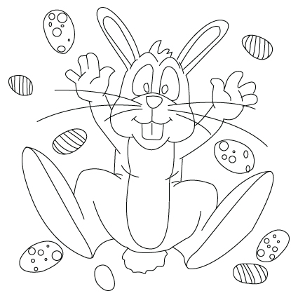 425x425 Easter Bunny Drawing Childrens Drawings