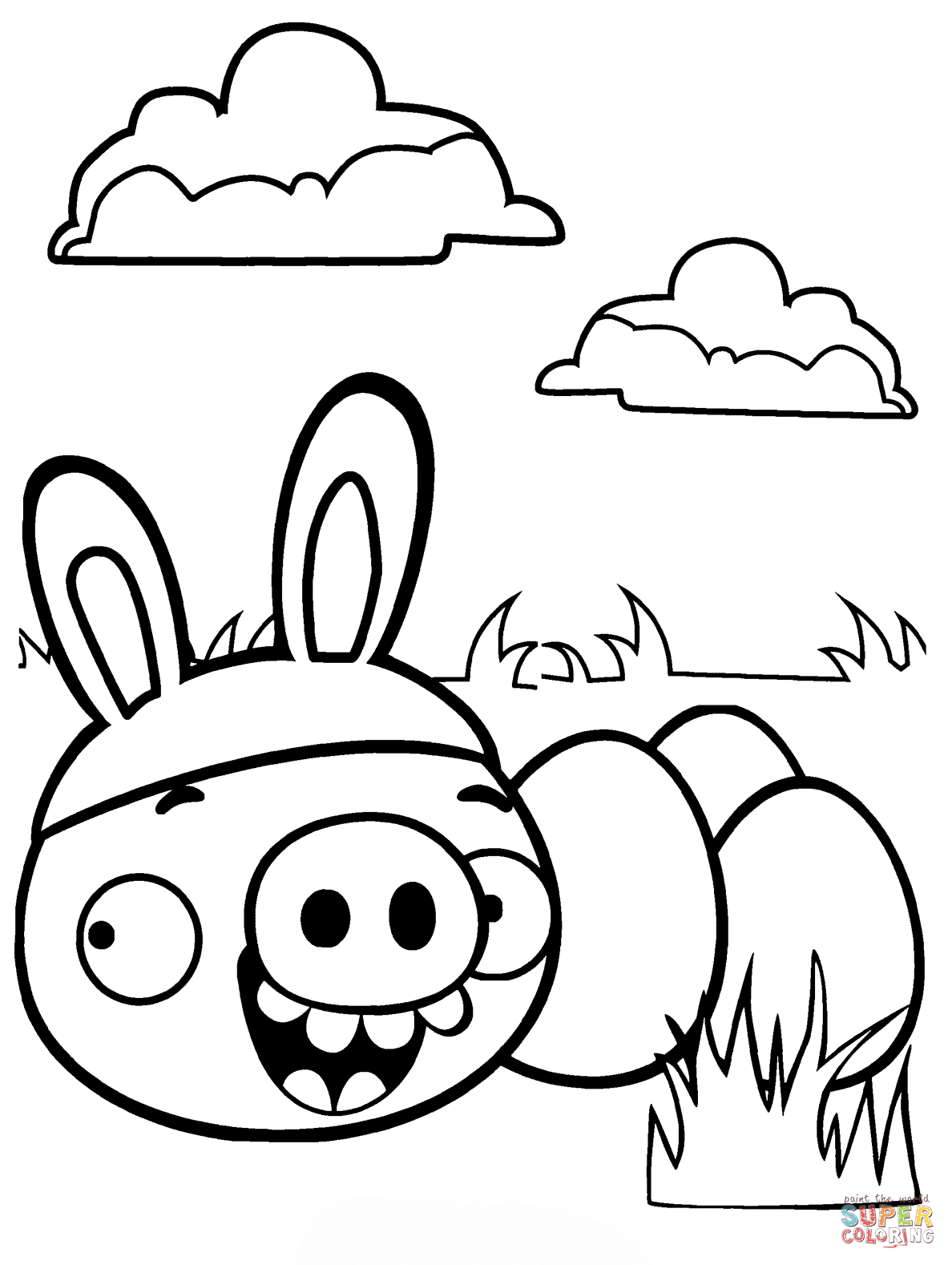 1188x1578 Minion Pig Stealing Easter Eggs Coloring Page Free Printable
