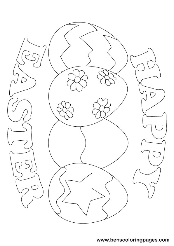 596x843 Happy Easter 2011 Coloring Page