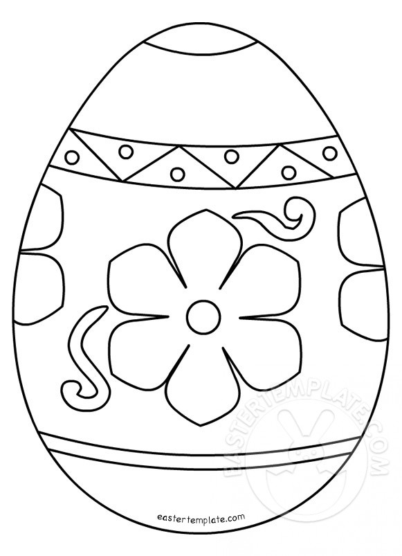 581x803 Ornate Easter Egg Coloring Page Easter Template