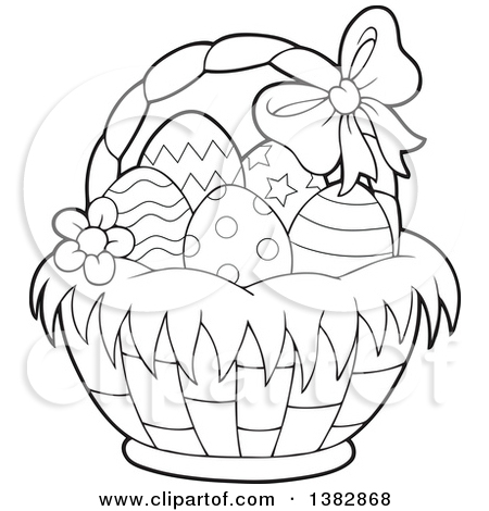 450x470 Easter Egg Basket Drawing Hd Easter Images