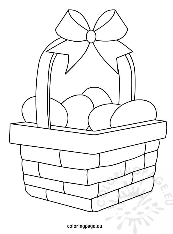 595x804 Easter Egg Basket Coloring Page