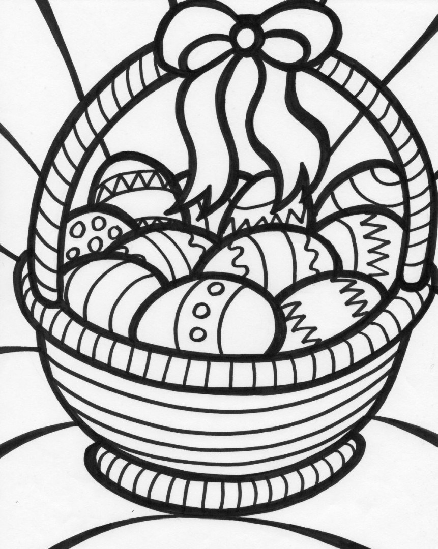 861x1080 Easter Egg Basket Coloring Pages Just Colorings