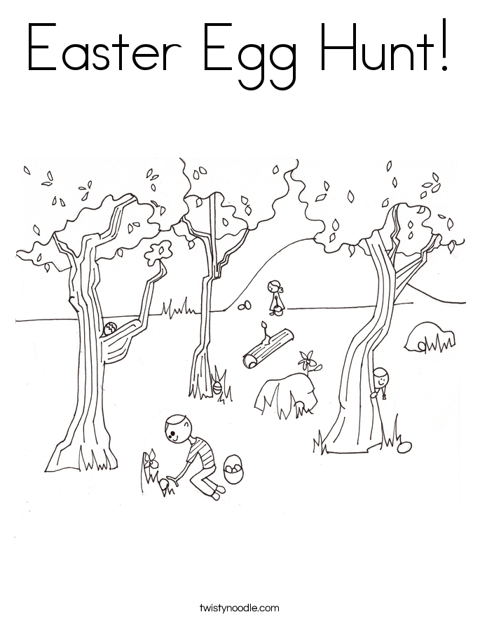 685x886 Easter Egg Hunt Coloring Page