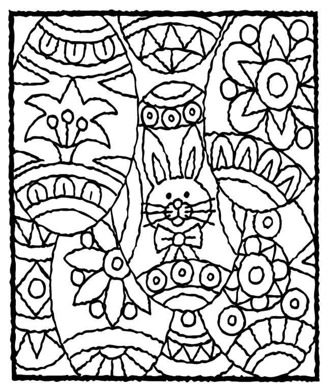 645x769 Easter Eggs Coloring Page