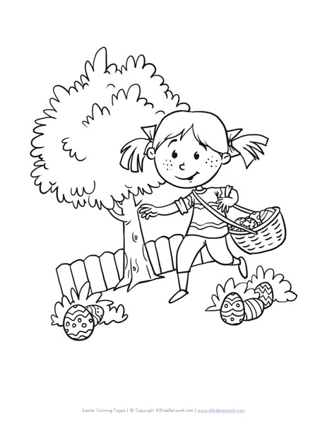 463x600 Easter Egg Hunt Coloring Page All Kids Network
