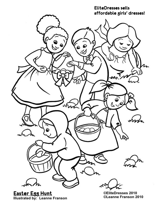 612x792 Easter Egg Hunt Coloring Pages
