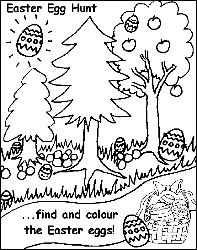 628x796 Easter Egg Hunt Free Coloring Pages For Kids