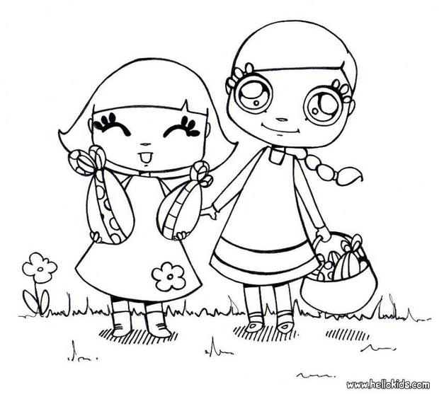 620x557 Easter Egg Hunt Coloring Pages