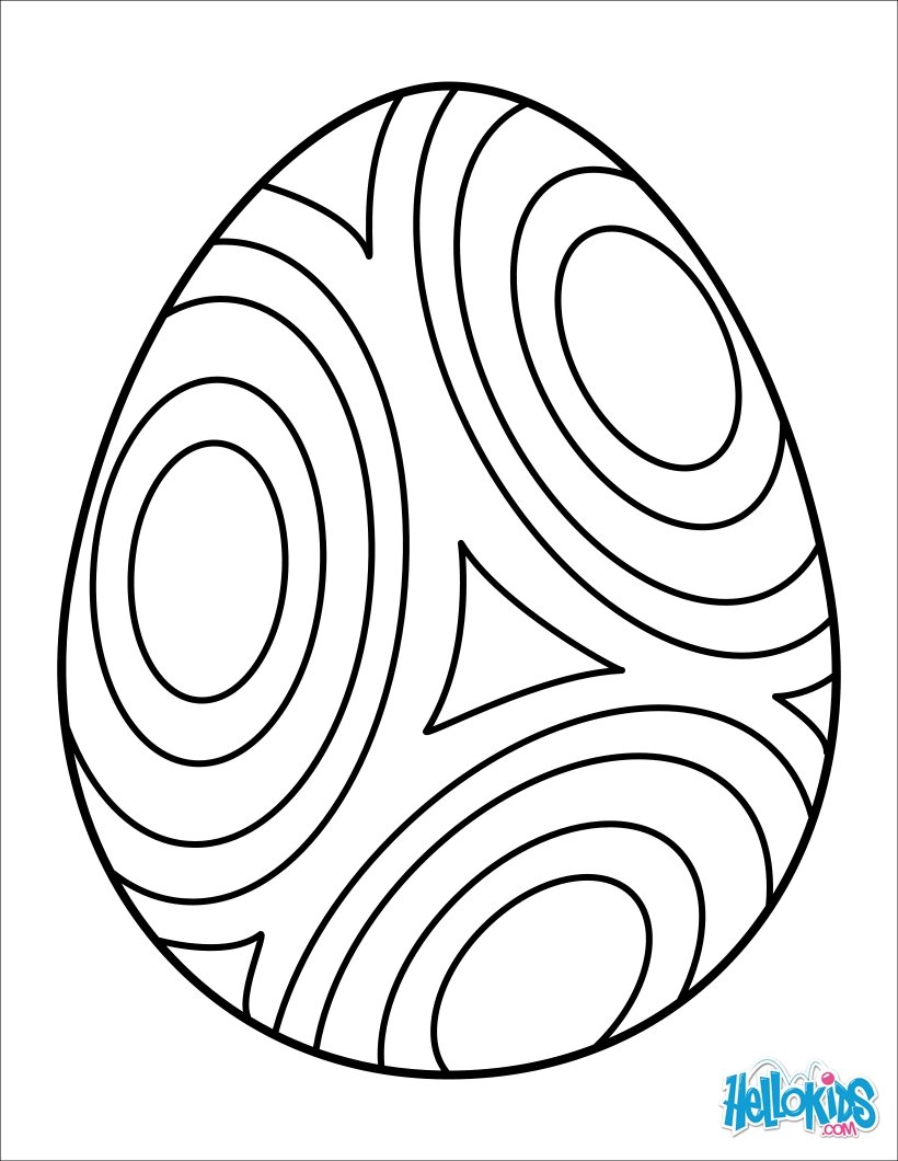 820x1060 Decorative Easter Egg Coloring Pages