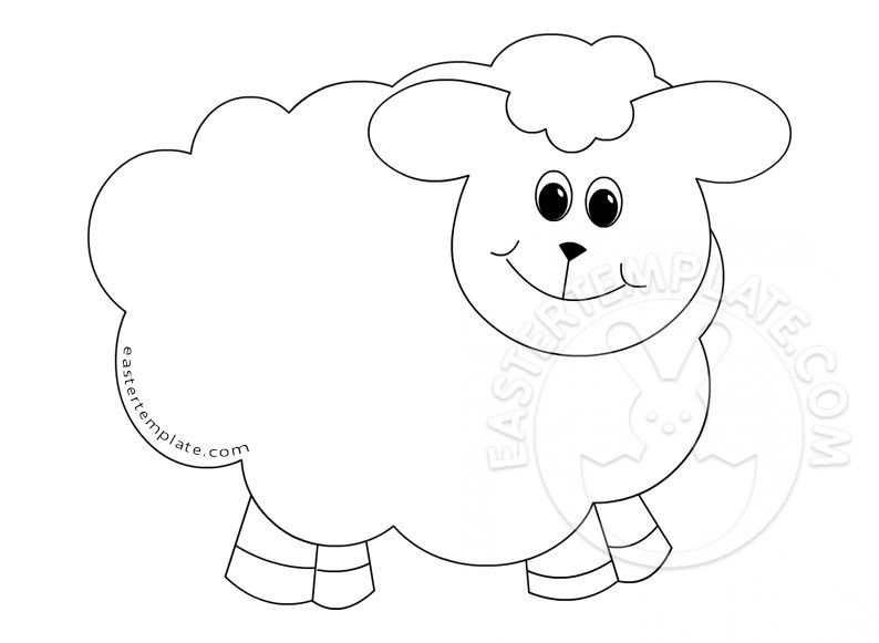 794x581 Cartoon Easter Funny Lamb Coloring Page Easter Template