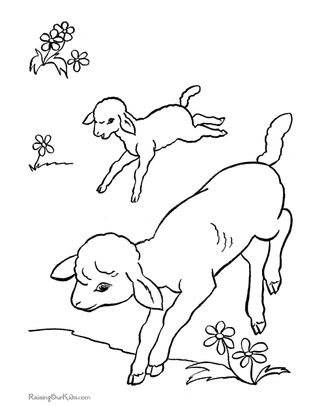 670x820 Coloring Page Of Easter Lamb