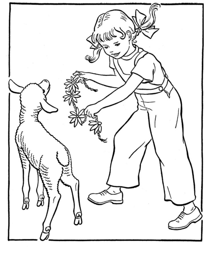 735x900 Coloring Pages Easter Lamb, Printable For Kids Amp Adults, Free