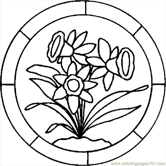 650x650 Easter Lily 7 Coloring Page