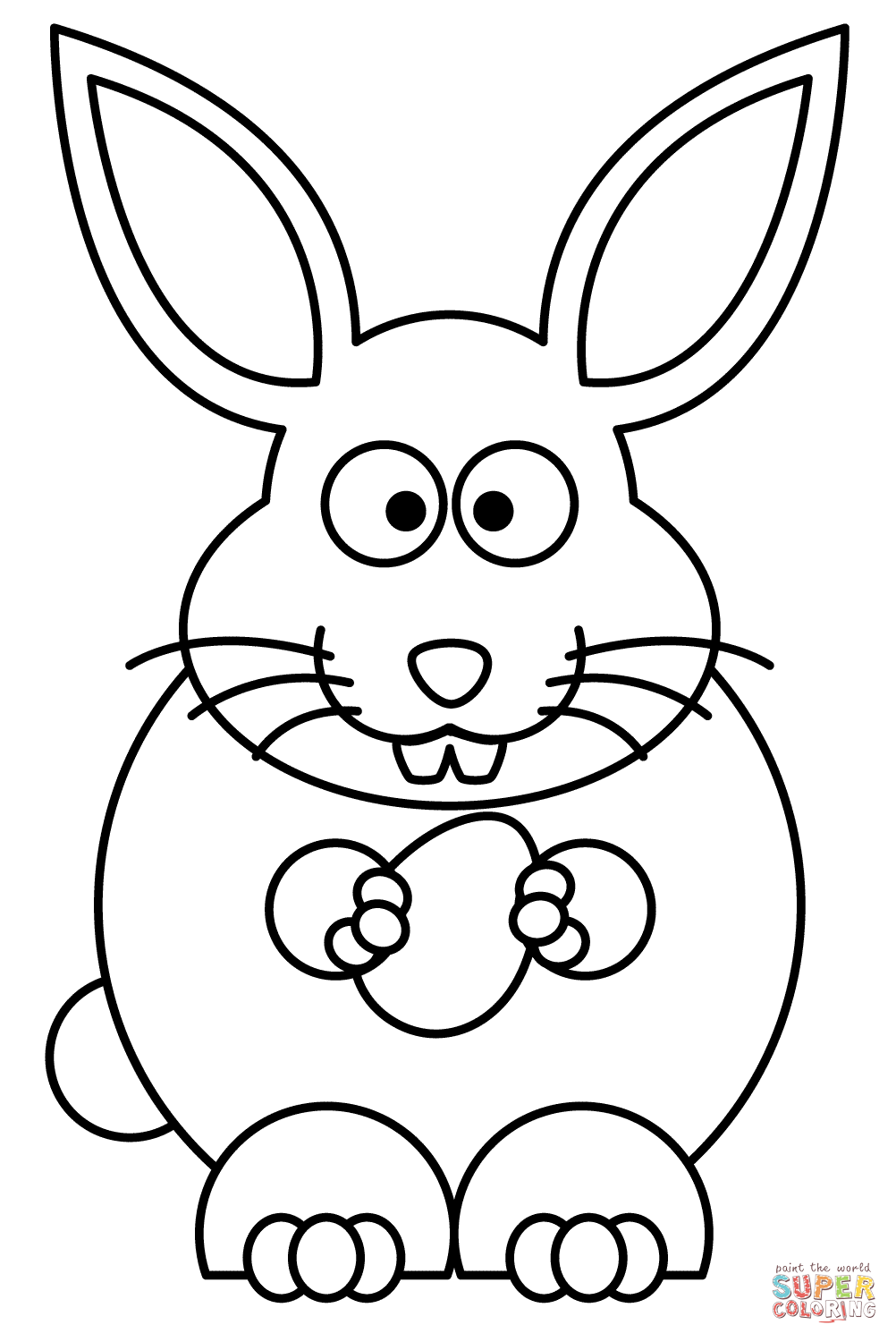 1002x1500 Easter Rabbit With Egg Coloring Page Free Printable Coloring Pages