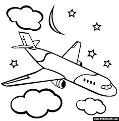 236x240 Airplane Coloring Pages Airplanes Pictures For Kids Viewing