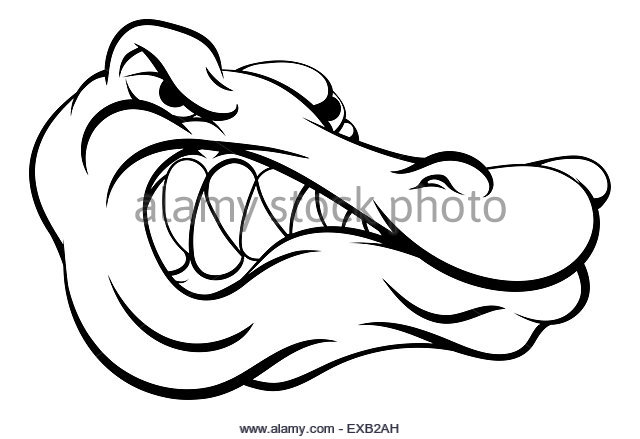 640x439 Illustration Angry Alligator Crocodile Head Stock Photos