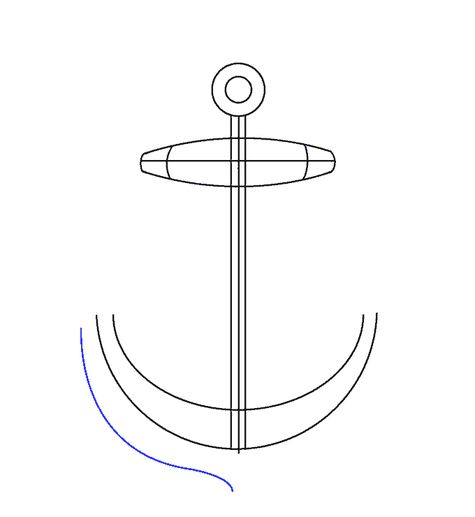 680x740 How To Draw An Anchor Easy Drawing Guides