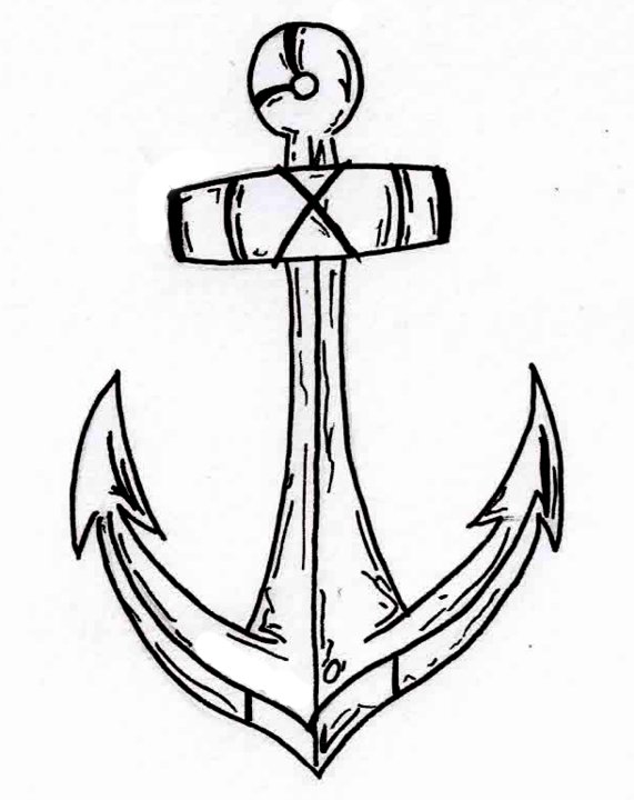 571x720 Simple Tattoo Anchor By Koast08