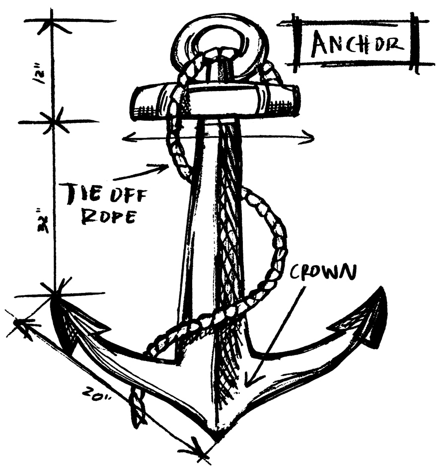 900x945 Tim Holtz Rubber Stamp 2015 Anchor Sketch Stampers Anonymous