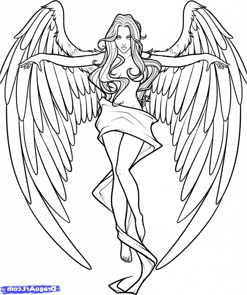 858x1024 Easy Angel Drawings Angel Drawings Stepstep How To Draw Easy