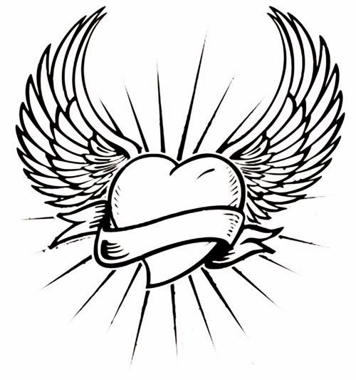 Easy Angel Wings Drawing