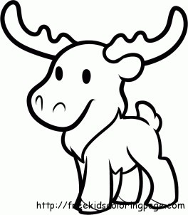 264x302 Print Out Moose Coloring Pages For Kids Printables