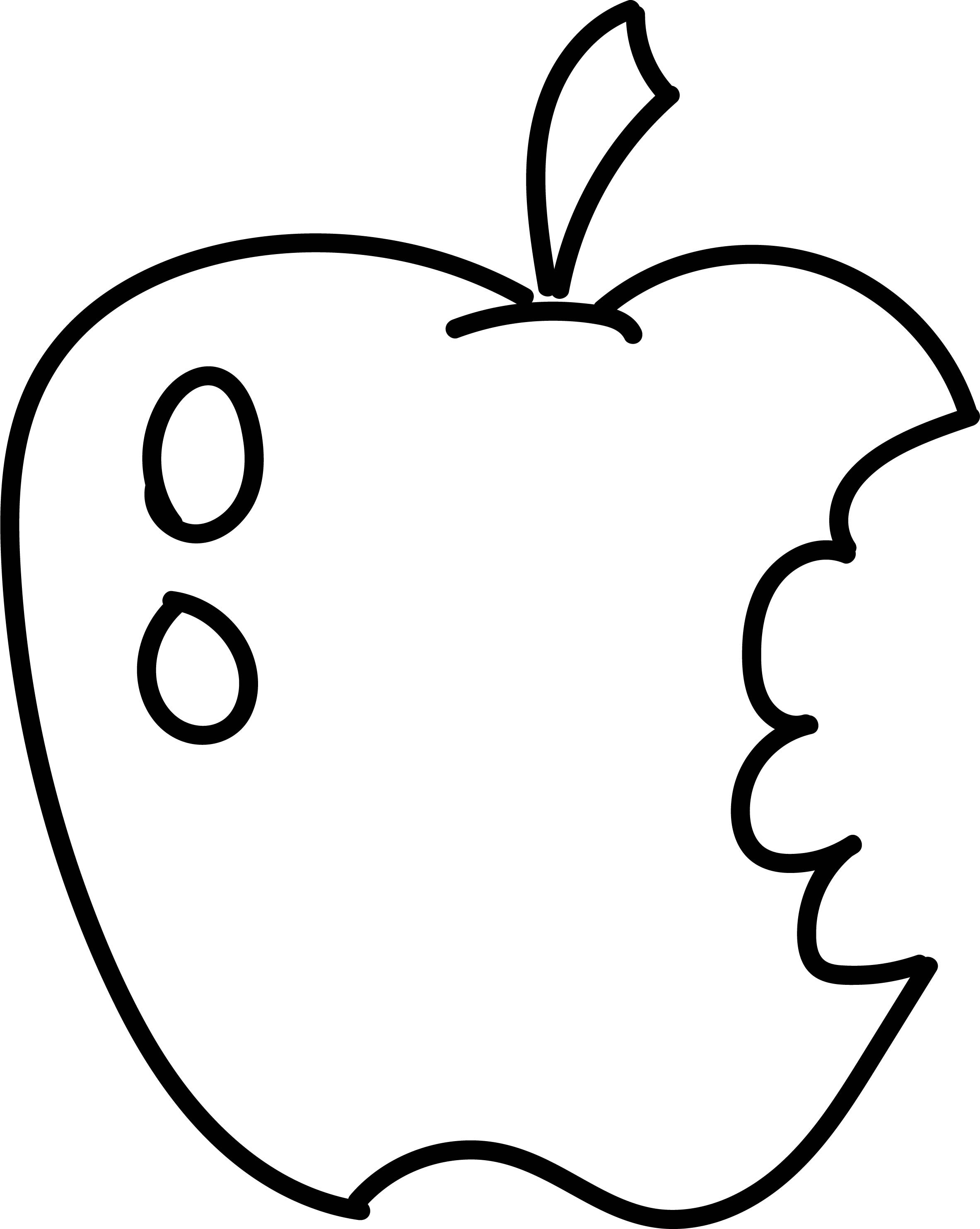 2366x2965 Two Apple Fruits Coloring Pages Simple For Kids Unique Apple