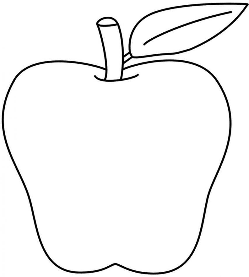 854x949 Apple Coloring Pages
