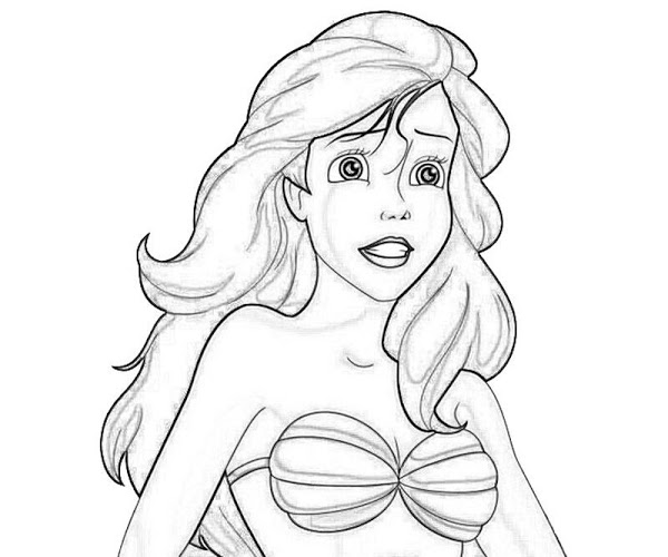 600x500 How To Draw Ariel The Little Mermaid Easy