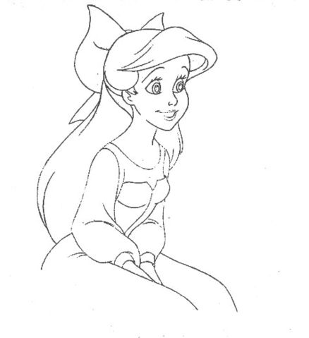 438x479 Easy Disney Drawings Ariel
