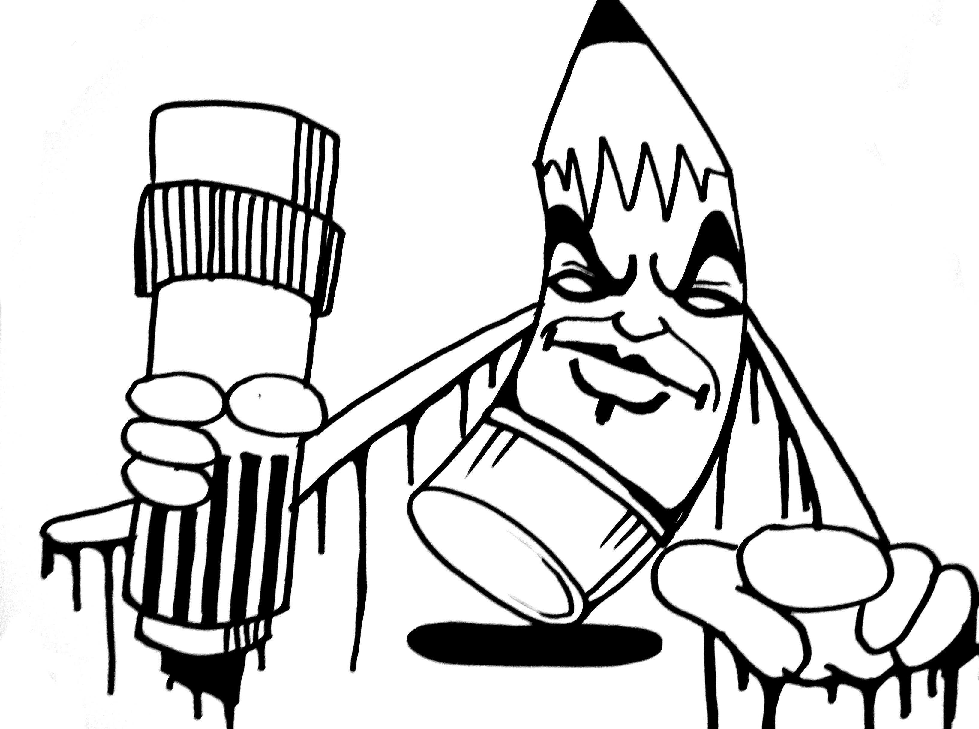 3263x2431 How To Draw A Crazy Graffiti Character (Easy) Step By Step Pencil