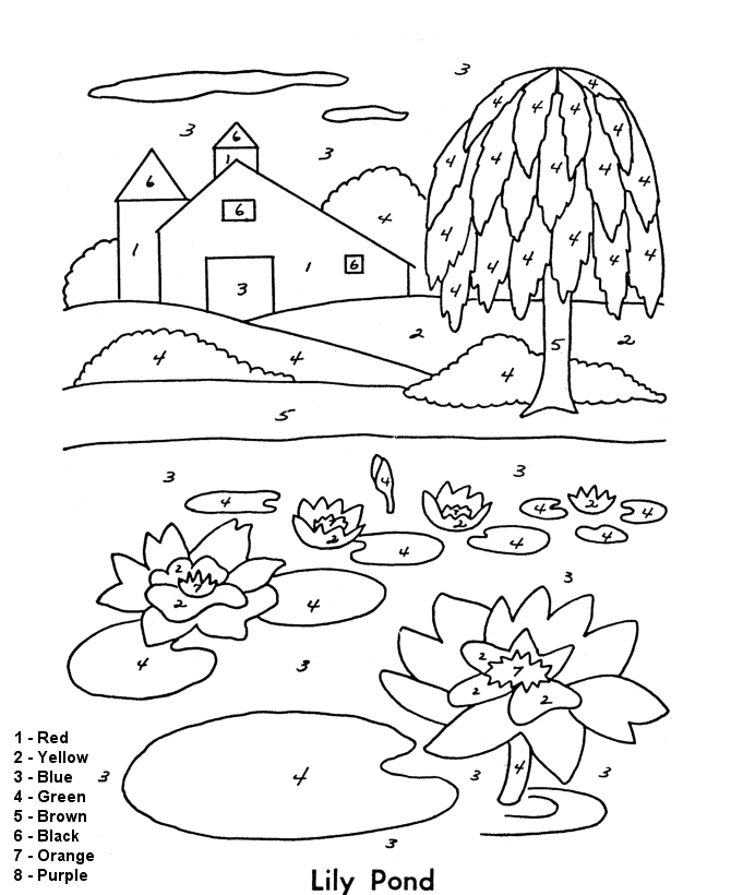 670x820 Color By Number Coloring Page Easy Beginner Follow The Color
