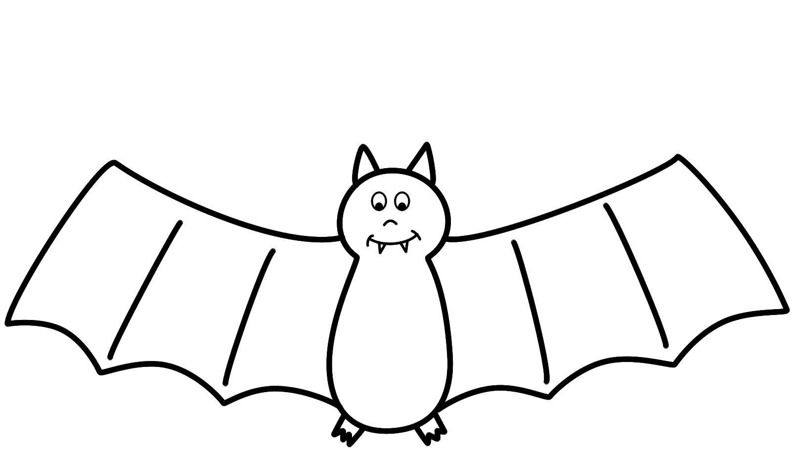 1606x916 Easy Bats Coloring Pages Page Bat Free Draw To Color