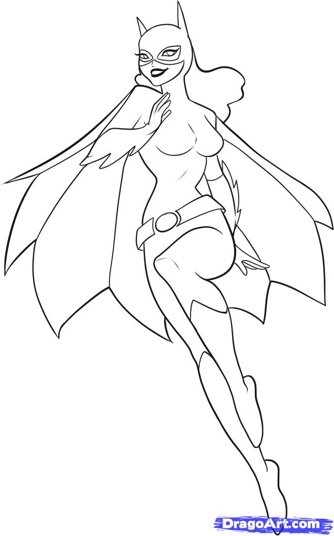 659x1059 How To Draw Batgirl Step 6 Art Batgirl, Drawing
