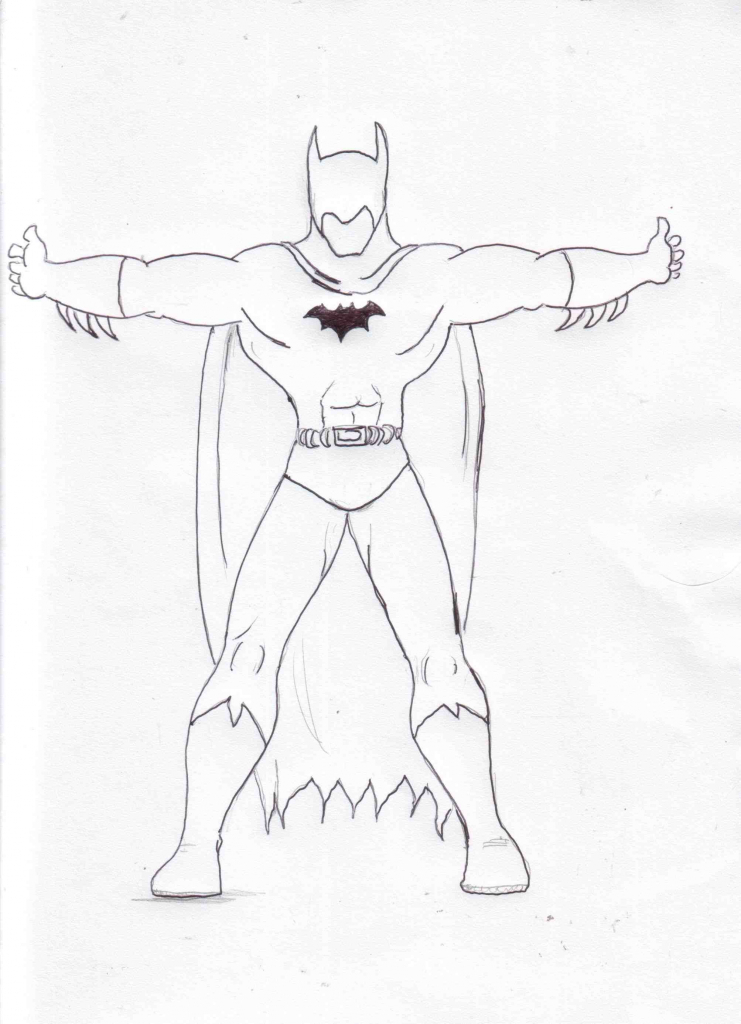 741x1024 Batman Easy Drawing Easy Batman Drawing Zuperhero