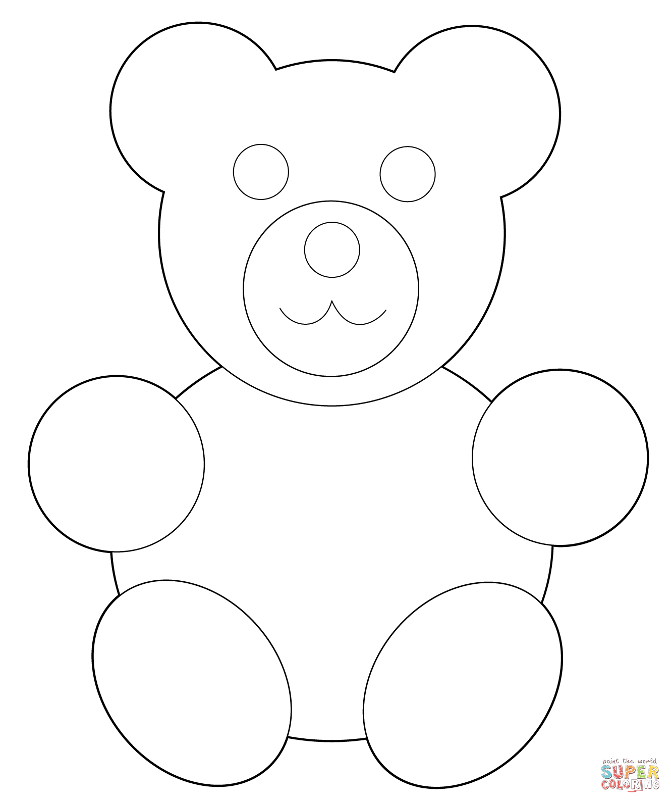 1330x1590 Simple Teddy Bear Coloring Page Free Printable Coloring Pages