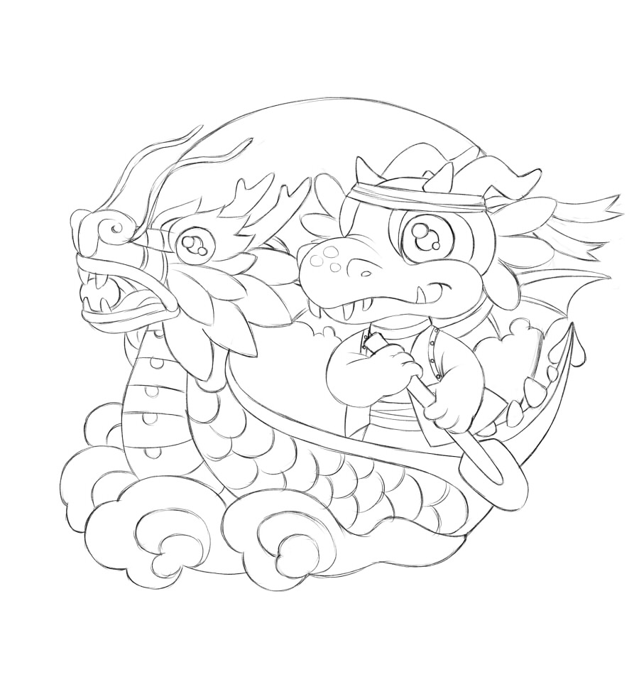 900x960 How To Create A Vibrant Dragon Boat Illustration In Paint Tool Sai