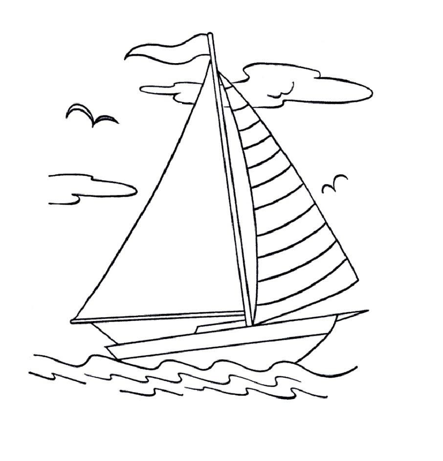 906x942 Simple Boat Coloring Page Simple Colorings