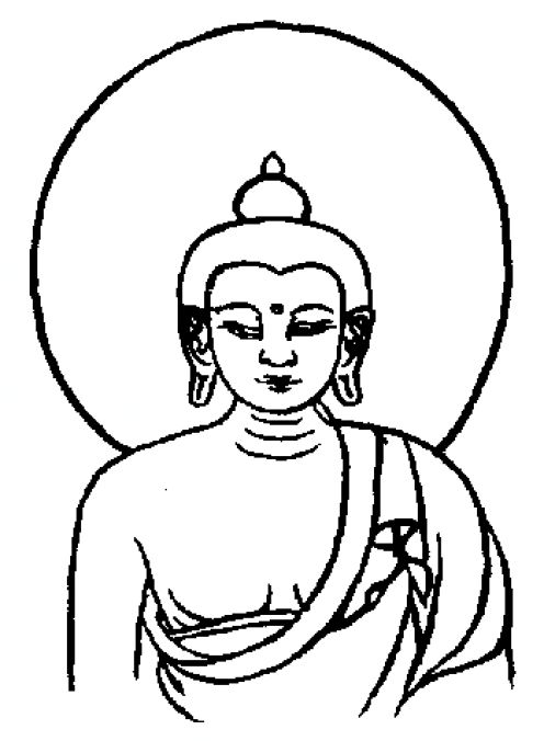 496x676 Simple Buddha Drawing