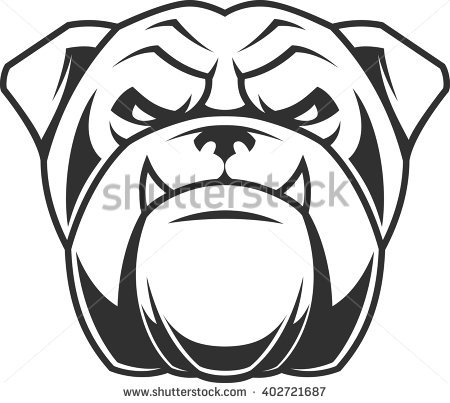450x403 Easy Bulldog Mascot Pictures Bulldogs Etsy