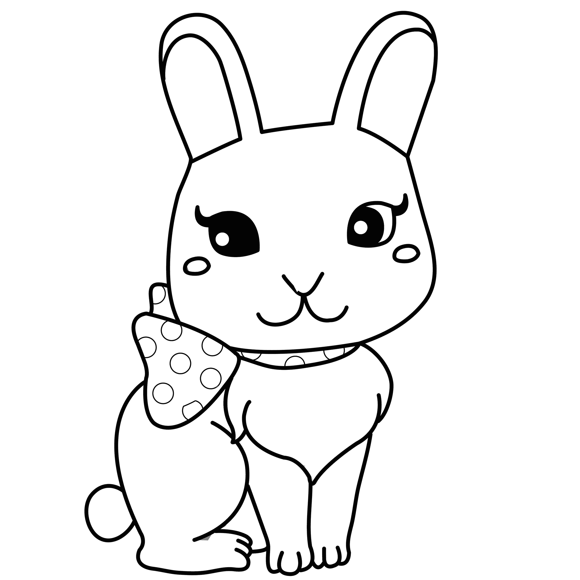 2000x2001 Cute Easy Bunny Drawings Happy Easter 2018