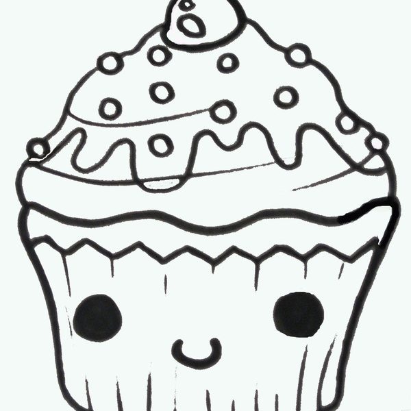 600x600 Easy Drawing Cupcakes How To Draw A Cute Cupcake Free Download