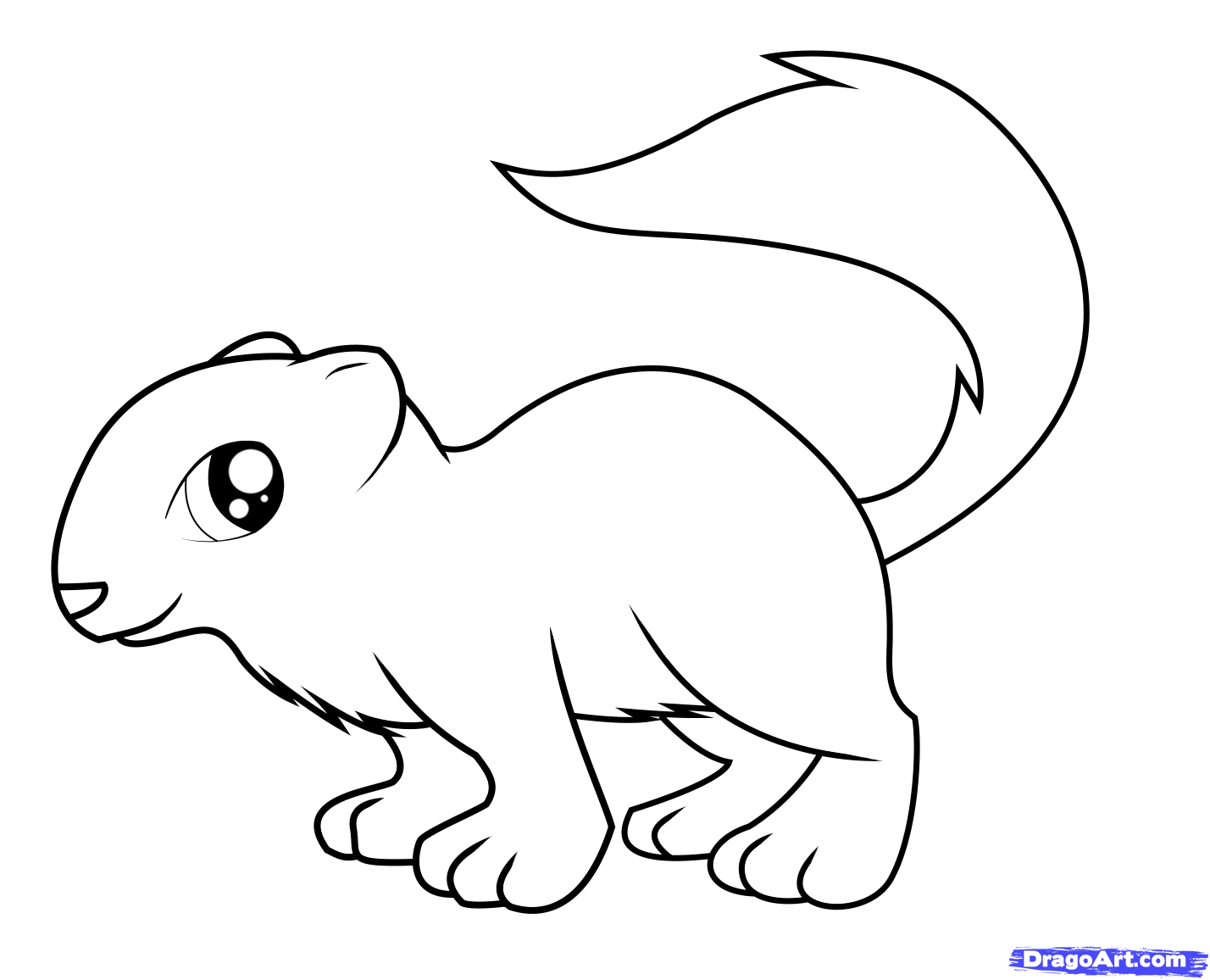 1428x1156 How To Draw A Weasel Kids, Step By Step, Animals Kids,