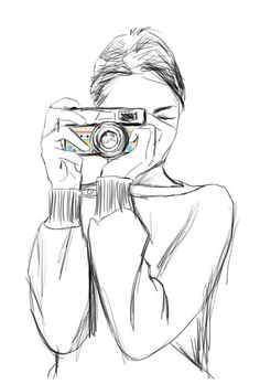 236x348 Girl Holding Camera Drawing Drawings Camera
