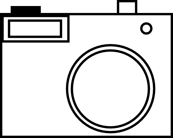 600x479 Simple Line Camera Clip Art